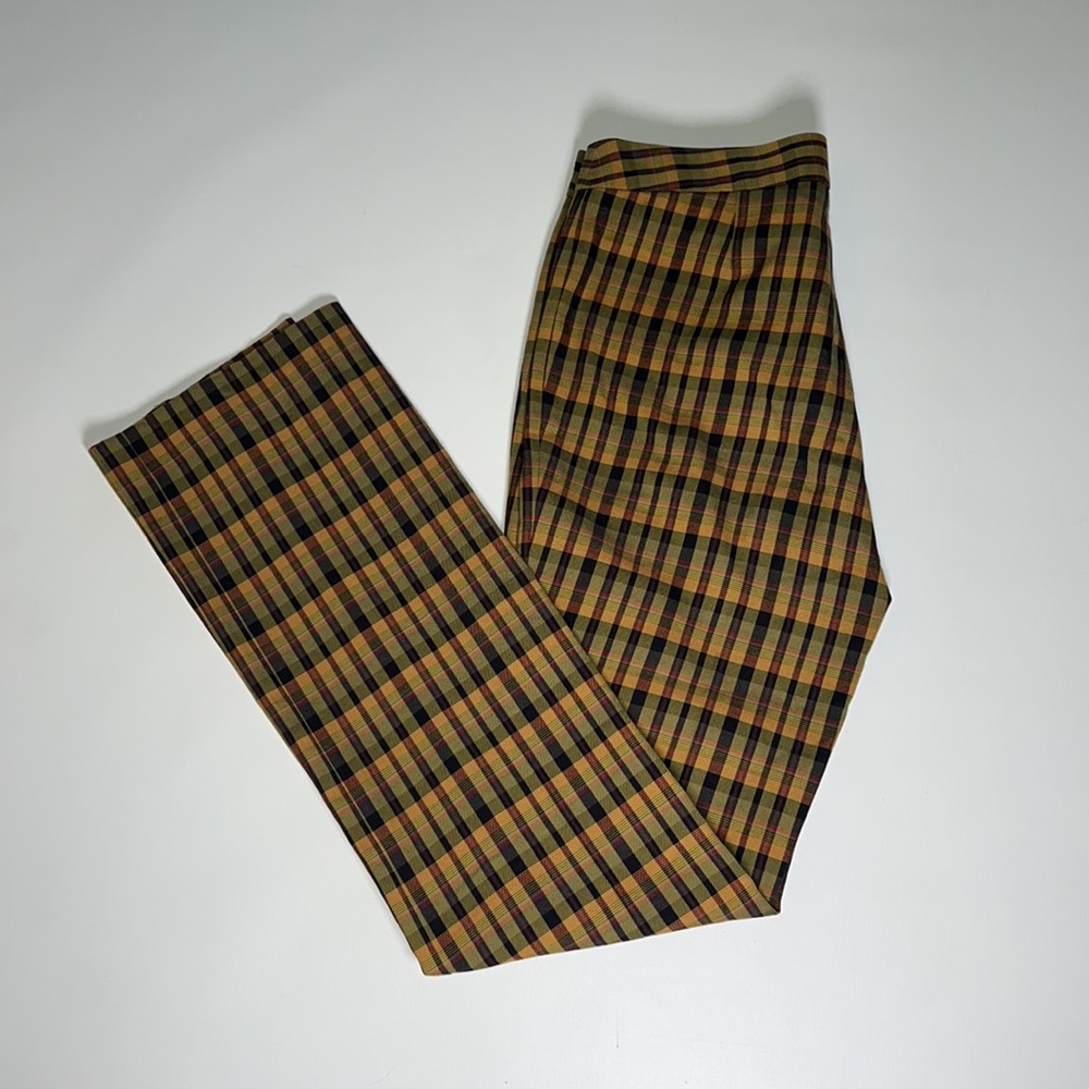 Derek Lam Plaid Straight Leg Trousers - sz 0